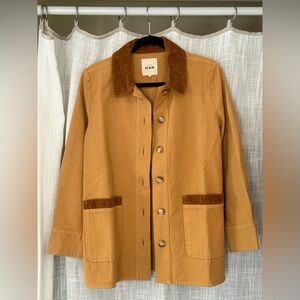 Sezane Tan Jacket with Brown Accents